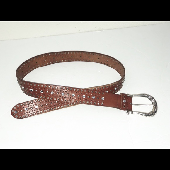 Fossil leather studded belt Size M - Picture 2 of 8